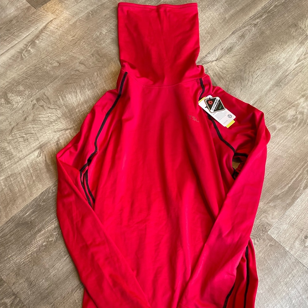 TSLA shirt with face mask built in